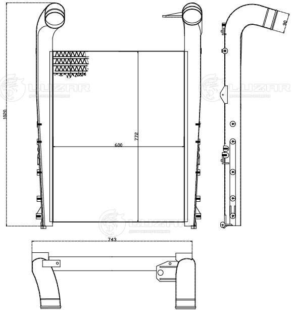 Intercooler, compresor LRIC 0914 LUZAR